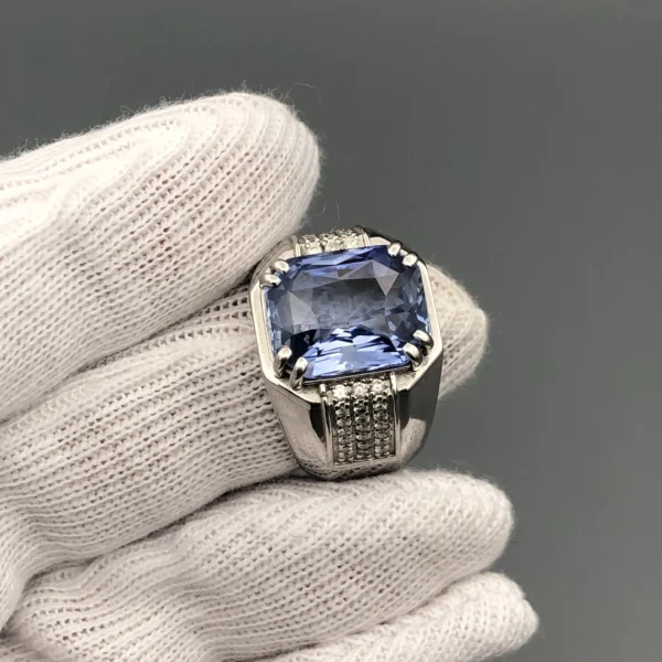 Natural Blue Sapphire Ring 2c Natural Blue Sapphire Ring – 11.80ct, Ceylon Origin