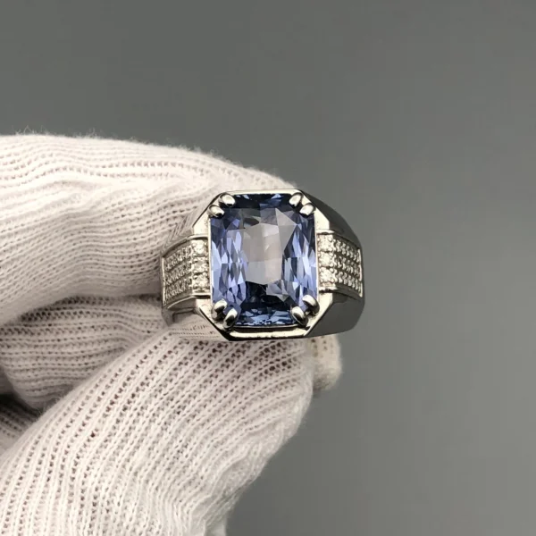 Natural Blue Sapphire Ring 2d Natural Blue Sapphire Ring – 11.80ct, Ceylon Origin