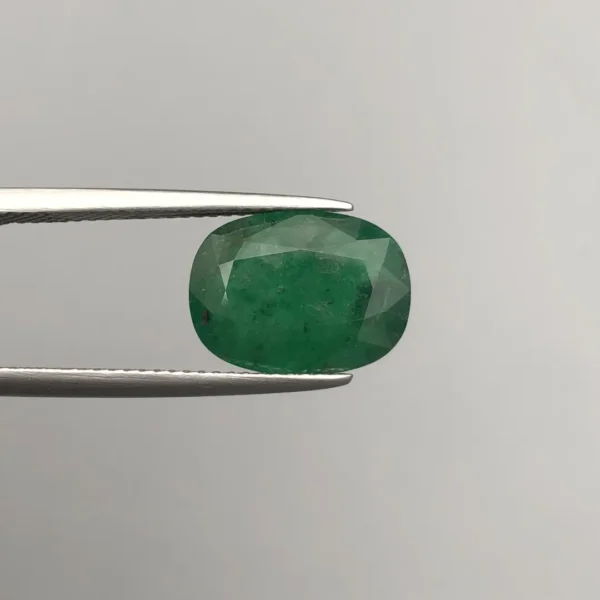 Natural Swat Emerald 4.29ct Cushion Cut Green Emerald Gemstone Pakistan