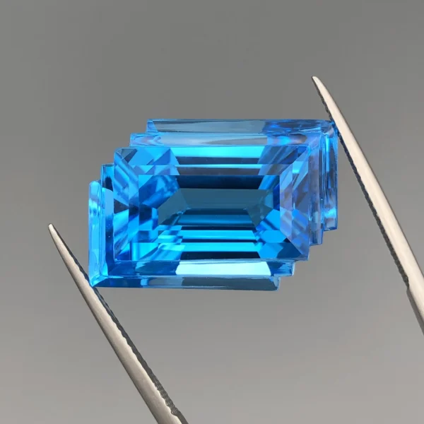 Swiss Blue Topaz 39.79 Carat Certified Fancy Cut
