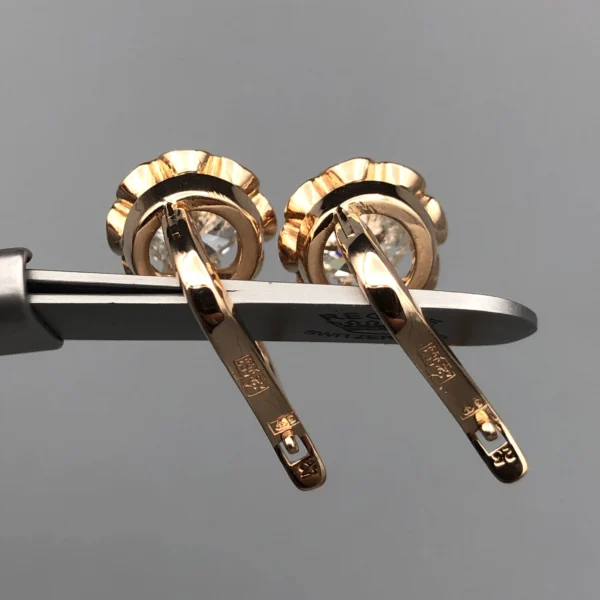 5CF2968A-9807-4870-B671-15734BA98BD0 Vintage Style Natural Diamond Earrings in 14K Gold with 3.26ct Round Diamonds | REALSTONES.PK