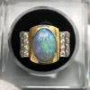Natural Australian Opal 4.70ct Custom Silver Ring with genuine untreated Australian opal displaying vibrant natural play-of-colour
