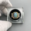 Natural Australian Opal 4.70ct Custom Silver Ring with genuine untreated Australian opal displaying vibrant natural play-of-colour