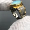 Natural Australian Opal 5.30ct in Modern Silver Ring 4 Natural Australian Opal 5.30ct in Modern Silver Ring