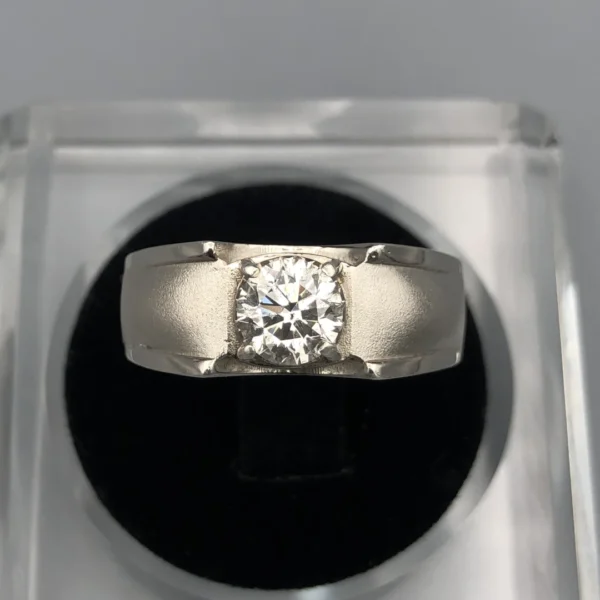Natural Diamond 1.30ct in Silver Ring