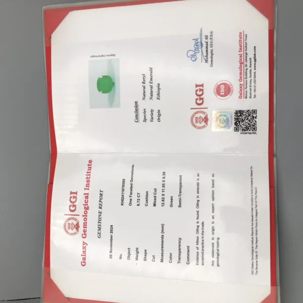 2c5d5a6a-efe4-45c1-9084-69e0cce380a3 Ehtiopian Emerald Certification
