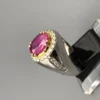 fb991902-a62d-423a-be0b-3b8ece8bae5d Natural Afghan Ruby 3.84ct & Natural Diamonds 0.77ct in Bespoke Silver Ring