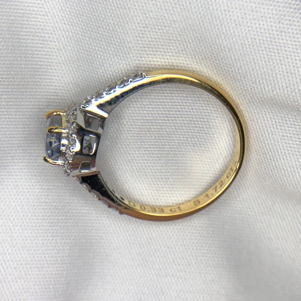 pastel blue sapphire gold ring