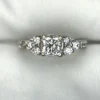 Natural cushion cut diamond ring in 14K gold with approximately 1.00ct diamonds
