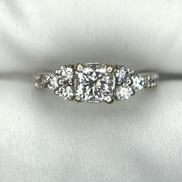 Natural Cushion Cut Diamond Ring in 14K Gold Natural cushion cut diamond ring in 14K gold with approximately 1.00ct diamonds