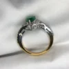 d7535405-6cd9-4c75-adef-72c417378641 1.37ct emerald gold ring with diamonds